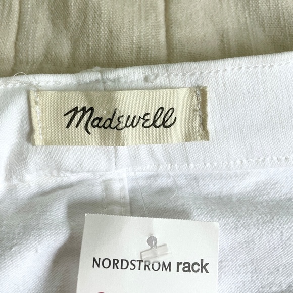 ❤️ NWT Madewell 9" Mid-Rise Skinny Crop Jeans in Pure White - Size 32 - Picture 8 of 11